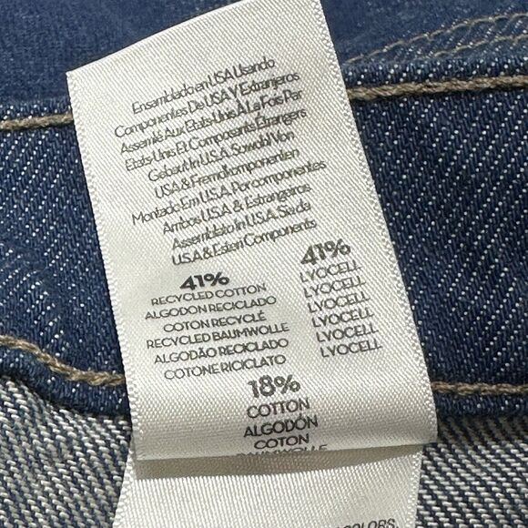 Mother SNACKS! Size 32 The Smoothie Carpenter Sneak Jeans Blue Denim NWT $238 - Picture 10 of 16